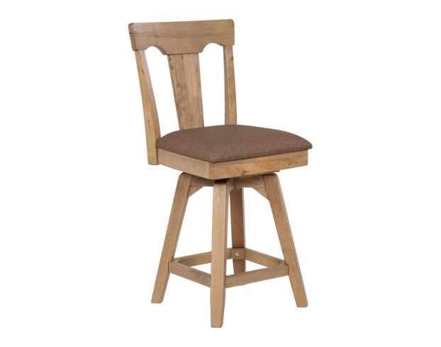 E.C.I. Brownstone Panel-Back Swivel Counter Stool large image number 1