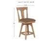 E.C.I. Brownstone Panel-Back Swivel Counter Stool small image number 3