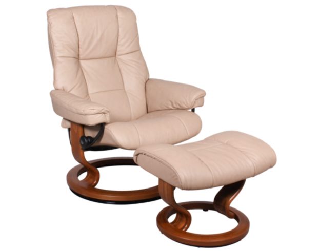 Ekornes Mayfair Medium 100% Leather Chair & Ottoman large image number 1
