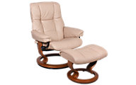 Ekornes Mayfair Medium 100% Leather Chair & Ottoman