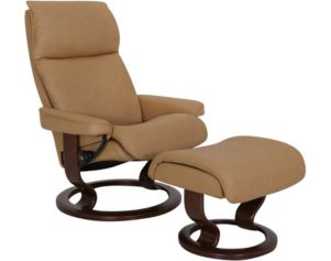 Ekornes Aura Medium Chair & Ottoman