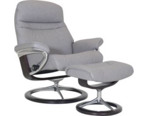 Ekornes Sunrise 100% Leather Chair & Ottoman