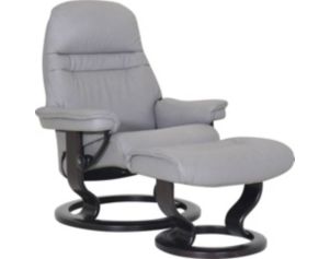 Ekornes Sunrise 100% Leather Chair and Ottoman
