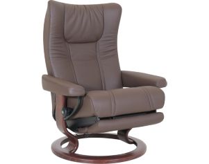 Ekornes Wing 100% Leather Large Power Chair