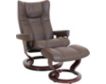 Ekornes Wing 100% Leather Medium Chair & Ottoman small image number 2