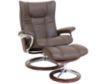 Ekornes Wing 100% Leather Large Chair & Ottoman small image number 2
