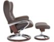 Ekornes Wing 100% Leather Large Chair & Ottoman small image number 3