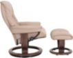 Ekornes Mayfair 100% Leather Medium Chair & Ottoman small image number 3