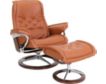 Ekornes Royal 100% Leather Large Chair & Ottoman small image number 2