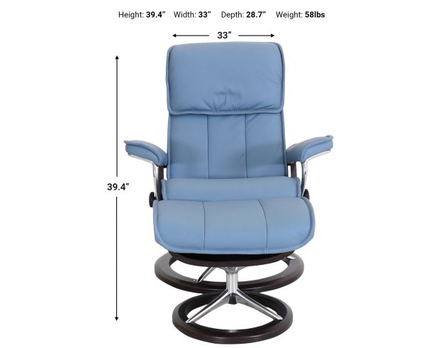 Ekornes Admiral 100% Leather Medium Chair large image number 6