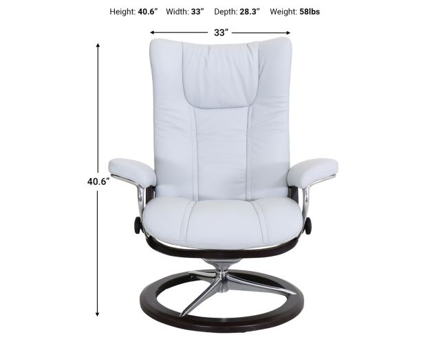 Ekornes Wing 100% Leather Medium Chair large image number 6