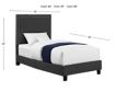 Elements International Group Erica Gray Upholstered Twin Bed small image number 7