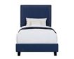 Elements International Group Erica Blue Upholstered Twin Bed small image number 1