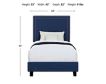 Elements International Group Erica Blue Upholstered Twin Bed small image number 5