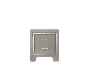 Elements International Group Platinum Champagne Nightstand