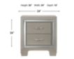 Elements International Group Platinum Champagne Nightstand small image number 4