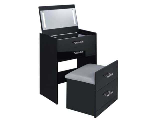 Elements International Group Irvine Black Mini Vanity with Stool large image number 1