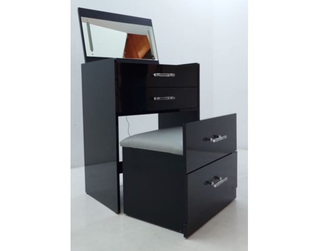 Elements International Group Irvine Black Mini Vanity with Stool large image number 2