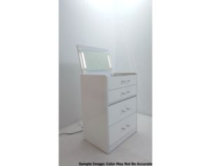 Elements International Group Irvine White Mini Vanity with Stool