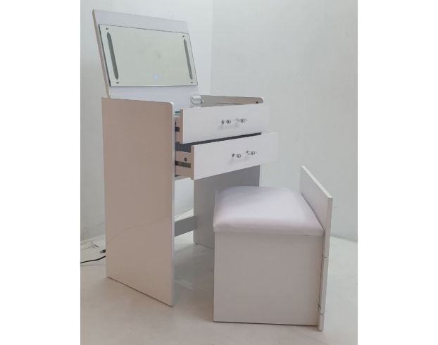 Elements International Group Irvine White Mini Vanity with Stool large image number 3