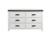 Elements International Group Wade White 6-Drawer Dresser small image number 1