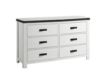 Elements International Group Wade White 6-Drawer Dresser small image number 2