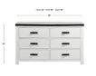 Elements International Group Wade White 6-Drawer Dresser small image number 4