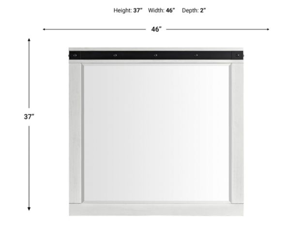 Elements International Group Wade White Dresser Mirror large image number 3