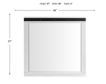 Elements International Group Wade White Dresser Mirror small image number 3