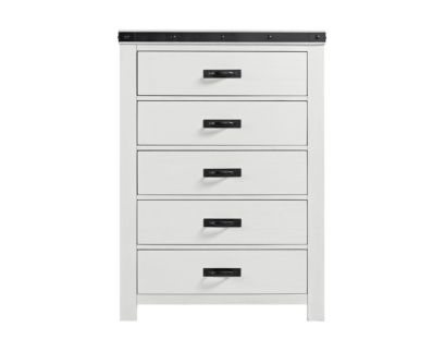 Elements International Group Wade White 5-Drawer Chest