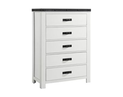 Elements International Group Wade White 5-Drawer Chest