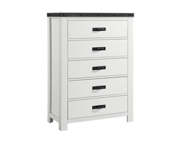 Elements International Group Wade White 5-Drawer Chest large image number 2