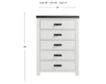 Elements International Group Wade White 5-Drawer Chest small image number 5