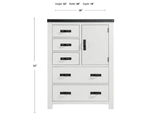 Elements International Group Wade White Door Chest large image number 5