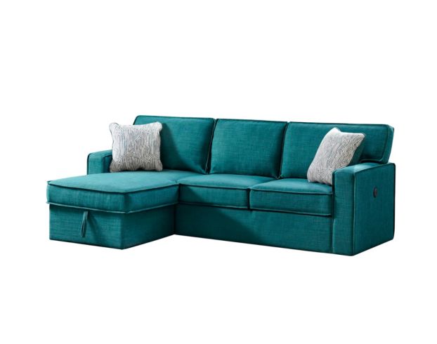 Elements Int'l Group Caracas Teal 2-Piece Pop-Out Sleeper Sofa large image number 1