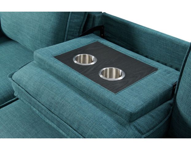 Elements Int'l Group Caracas Teal 2-Piece Pop-Out Sleeper Sofa large image number 4