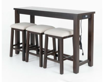 Elements International Group Jax Console Table with 3 Stools