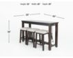 Elements International Group Jax Console Table with 3 Stools small image number 7