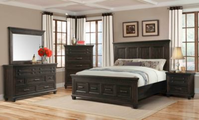 Elements International Group Mccabe 4 Piece King Storage Bedroom Set