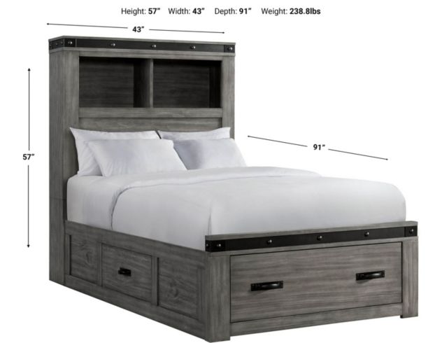 Elements Int'l Group Wade Twin Storage Bed large image number 2