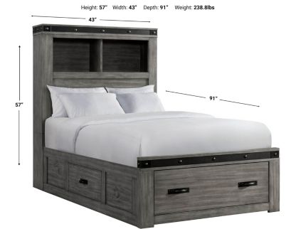 Elements Int'l Group Wade Twin Storage Bed