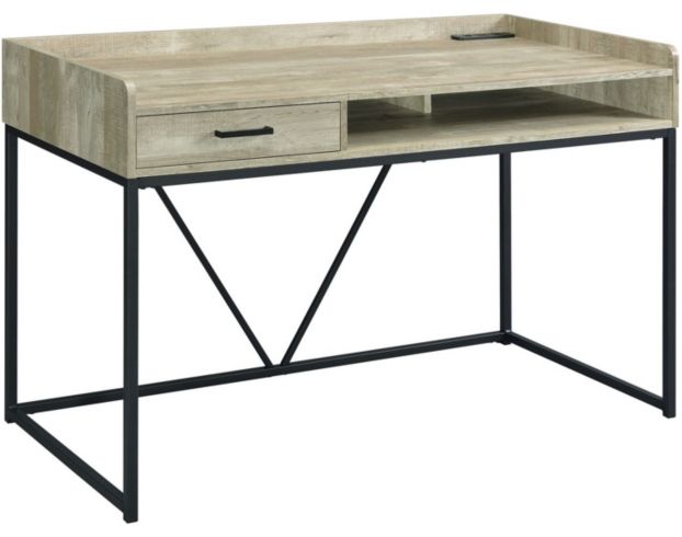 Elements Int'l Group Preston Oak Desk large image number 1