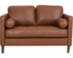 Elements Int'l Group Stockholm Tan Leather Loveseat small image number 1