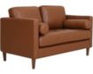 Elements Int'l Group Stockholm Tan Leather Loveseat small image number 2