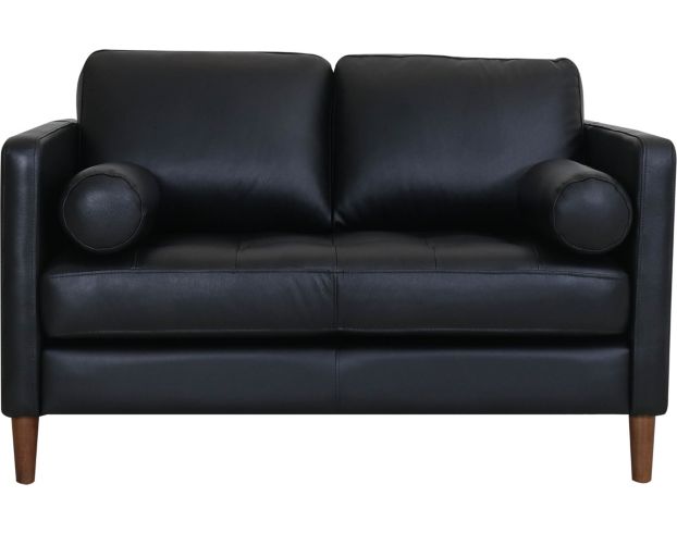 Elements Int'l Group Stockholm Black Leather Sofa large image number 1