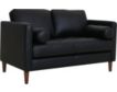 Elements Int'l Group Stockholm Black Leather Sofa small image number 2