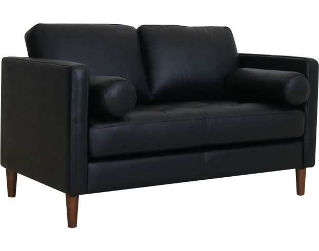 Elements Int'l Group Stockholm Black Leather Sofa large image number 2