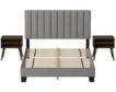Elements Int'l Group Coyote Gray Queen Bed with 2 Nightstand Tables small image number 1