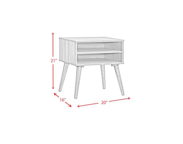 Elements Int'l Group Coyote Gray Queen Bed with 2 Nightstand Tables large image number 5
