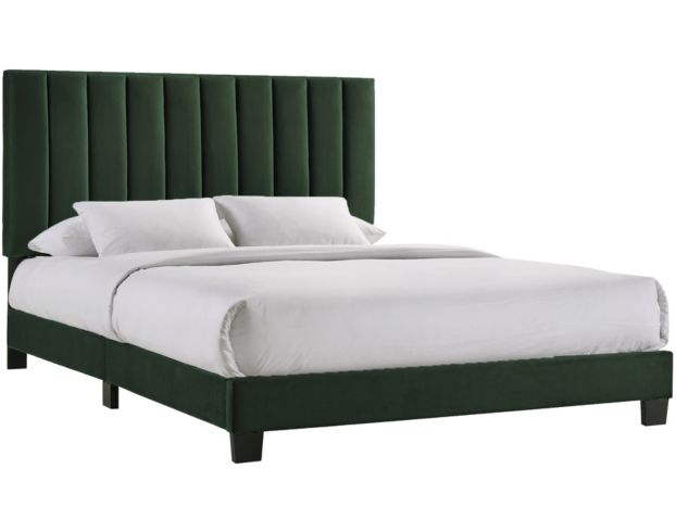 Elements Int'l Group Coyote Green Queen Bed with 2 End Tables large image number 1